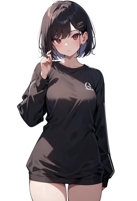 masterpiece, best quality, score_7, safe, vrchat, solo, simple background — by k3scat, made with ComfyUI