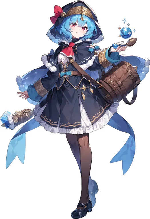 masterpiece, best quality, score_7, safe, touhou cannonball, solo, simple background — by k3scat, made with ComfyUI