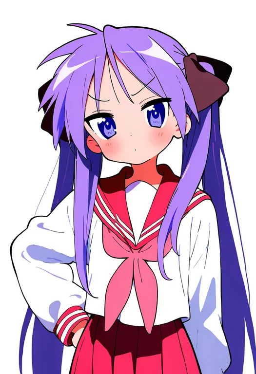 masterpiece, best quality, newest, absurdres, highres, safe, hiiragi_kagami, lucky_star, solo, upper_body… — by k3scat, made with ComfyUI