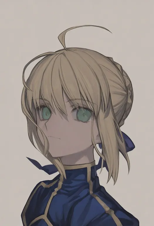 masterpiece, best quality, general, saber (fate), fate/stay night, solo, upper body, simple background — by k3scat, made with ComfyUI