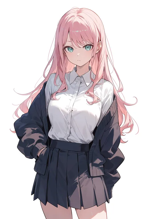 masterpiece, best quality, score_7, safe, bang dream! our notes, solo, simple background — by k3scat, made with ComfyUI