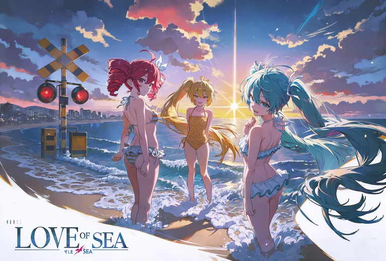 V-初音、重音、亚音-滨旅海报 — by 💤💤💤, made with ComfyUI