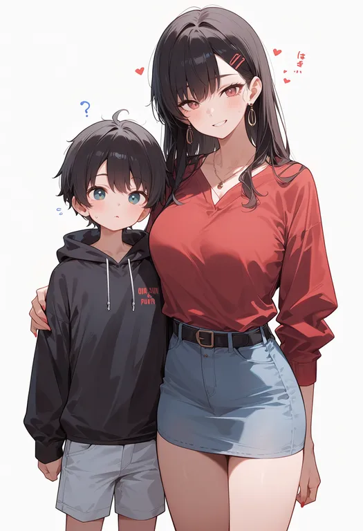 masterpiece, best quality, score_7, safe, adoptive parent and adoptive child — by k3scat, made with ComfyUI