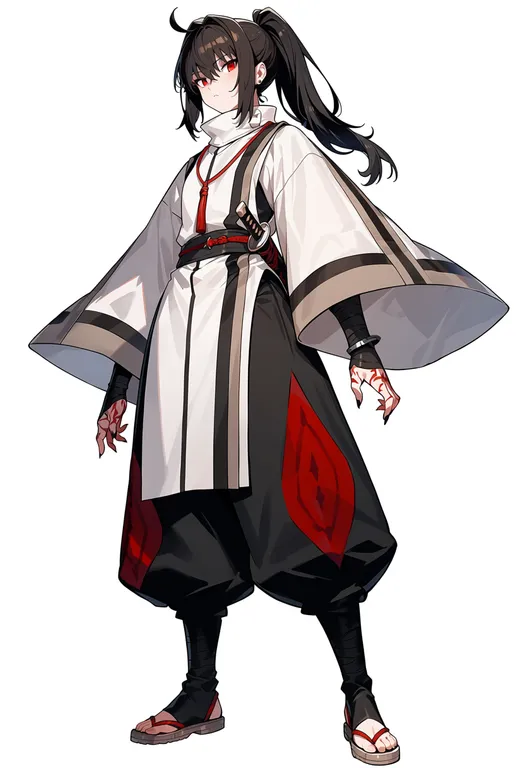 masterpiece, best quality, score_7, safe, fate/samurai remnant, solo, simple background — by k3scat, made with ComfyUI