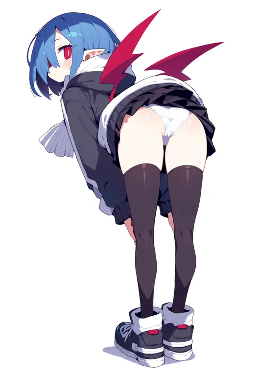 masterpiece, best quality, score_7, safe, disgaea rpg, solo, simple background — by k3scat, made with ComfyUI