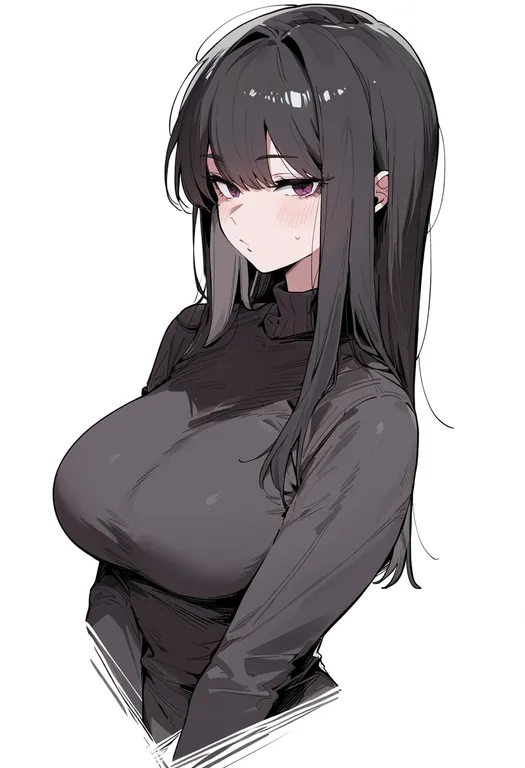 masterpiece, best quality, score_7, safe, ichigo (cookie), solo, upper body, simple background — by k3scat, made with ComfyUI