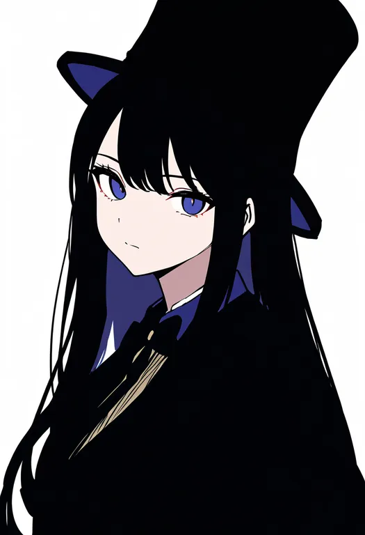 masterpiece, best quality, newest, absurdres, highres, safe, top_hat, 1girl, solo, upper_body, simple_background — by k3scat, made with ComfyUI