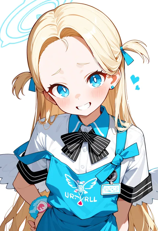 masterpiece, best quality, score_7, safe, sora (blue archive), blue archive, solo, upper body, simple background — by k3scat, made with ComfyUI
