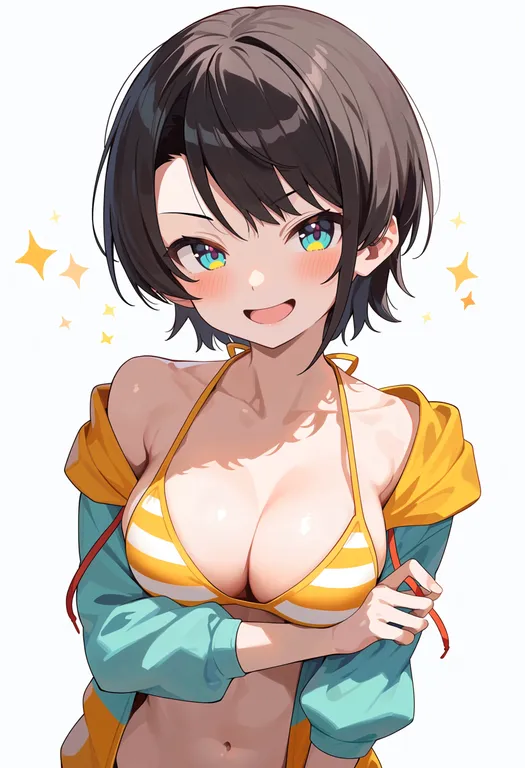 masterpiece, best quality, score_7, safe, oozora subaru (hololive summer 2019), solo, upper body, simple background — by k3scat, made with ComfyUI