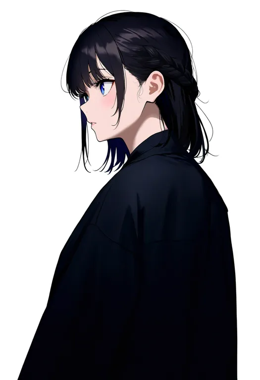 masterpiece, best quality, newest, absurdres, highres, safe, french_braid, 1girl, solo, simple_background — by k3scat, made with ComfyUI