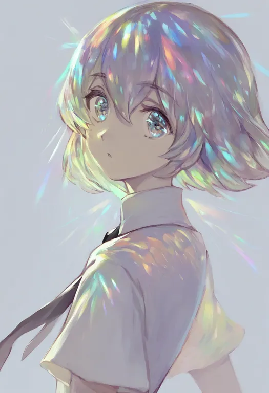 masterpiece, best quality, general, diamond (houseki no kuni), houseki no kuni, solo, upper body, simple background — by k3scat, made with ComfyUI