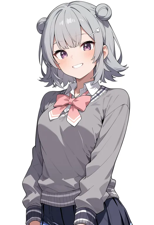 masterpiece, best quality, score_7, safe, koharu rikka, solo, upper body, simple background — by k3scat, made with ComfyUI