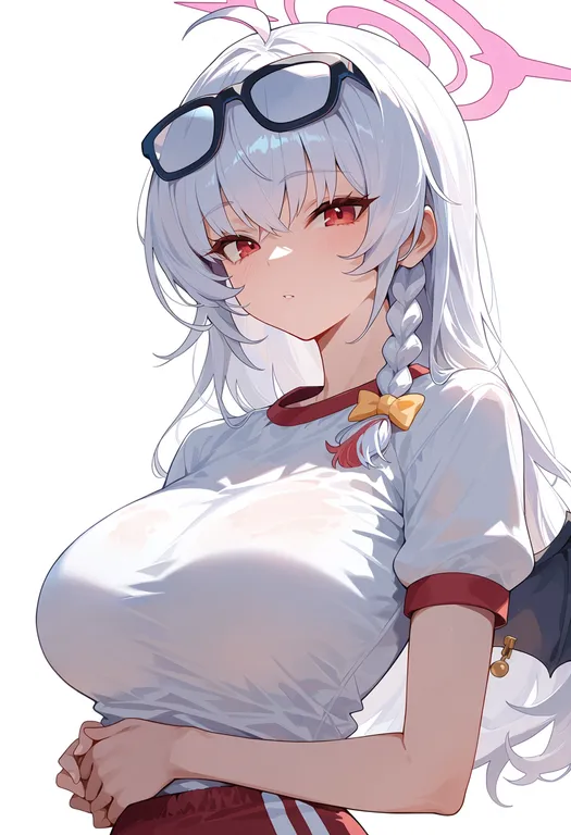 masterpiece, best quality, score_7, safe, haruna (track) (blue archive), blue archive, solo, upper body… — by k3scat, made with ComfyUI