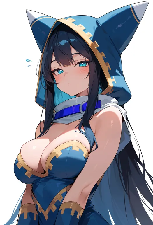 masterpiece, best quality, score_7, safe, magolor, solo, upper body, simple background — by k3scat, made with ComfyUI