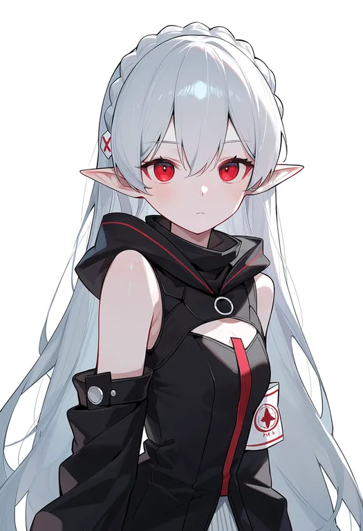 masterpiece, best quality, score_7, safe, warfarin (arknights), arknights, solo, upper body, simple background — by k3scat, made with ComfyUI