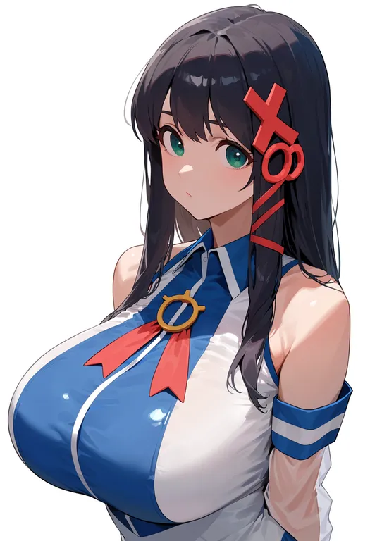 masterpiece, best quality, score_7, safe, xp-tan, solo, upper body, simple background — by k3scat, made with ComfyUI
