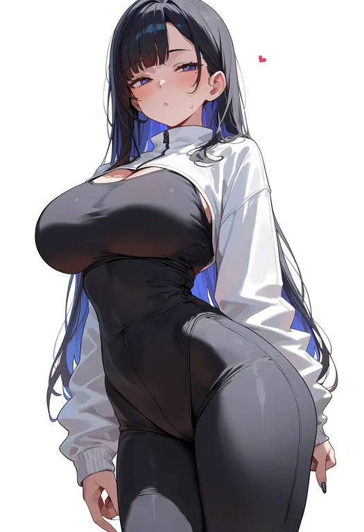 masterpiece, best quality, score_7, safe, white shrug, 1girl, solo, simple background — by k3scat, made with ComfyUI