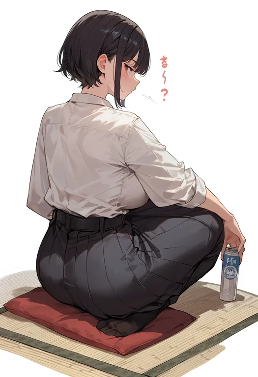 masterpiece, best quality, score_7, safe, tatami, 1girl, solo, simple background — by k3scat, made with ComfyUI