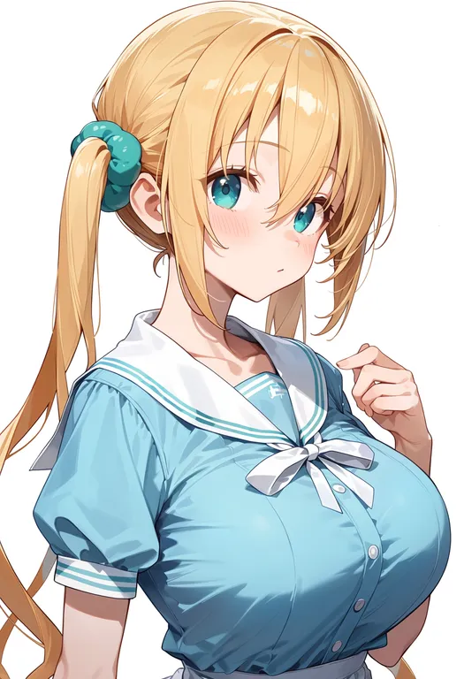 masterpiece, best quality, score_7, safe, hinata kaho, solo, upper body, simple background — by k3scat, made with ComfyUI