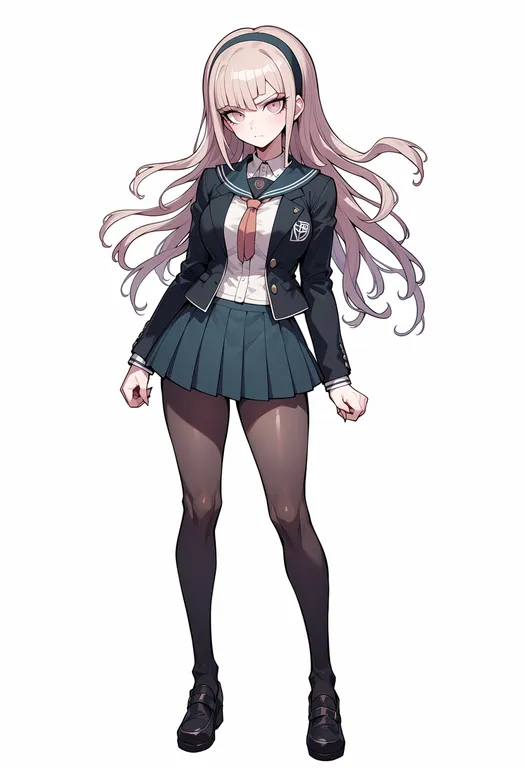 masterpiece, best quality, score_7, safe, danganronpa 3 (anime), solo, simple background — by k3scat, made with ComfyUI
