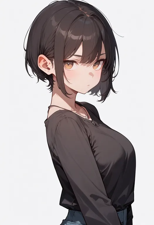 masterpiece, best quality, score_7, safe, ear focus, 1girl, solo, simple background — by k3scat, made with ComfyUI