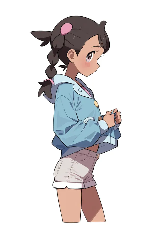 masterpiece, best quality, score_7, safe, pokemon usum, solo, simple background — by k3scat, made with ComfyUI