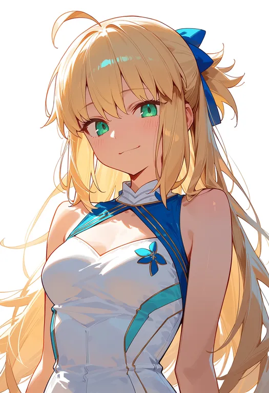 masterpiece, best quality, score_7, safe, artoria caster (first ascension) (fate), solo, upper body, simple background — by k3scat, made with ComfyUI