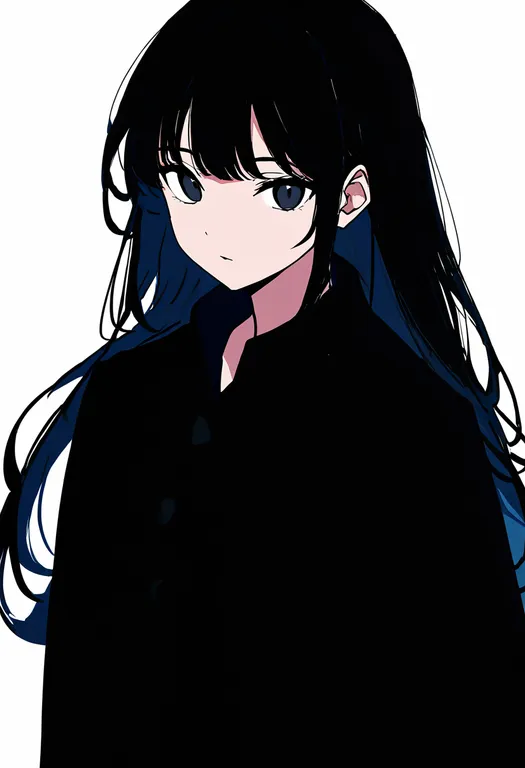 masterpiece, best quality, newest, absurdres, highres, safe, long_coat, 1girl, solo, upper_body, simple_background — by k3scat, made with ComfyUI