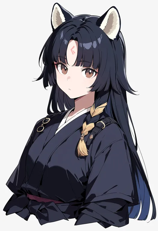 masterpiece, best quality, score_7, safe, saga (arknights), arknights, solo, upper body, simple background — by k3scat, made with ComfyUI