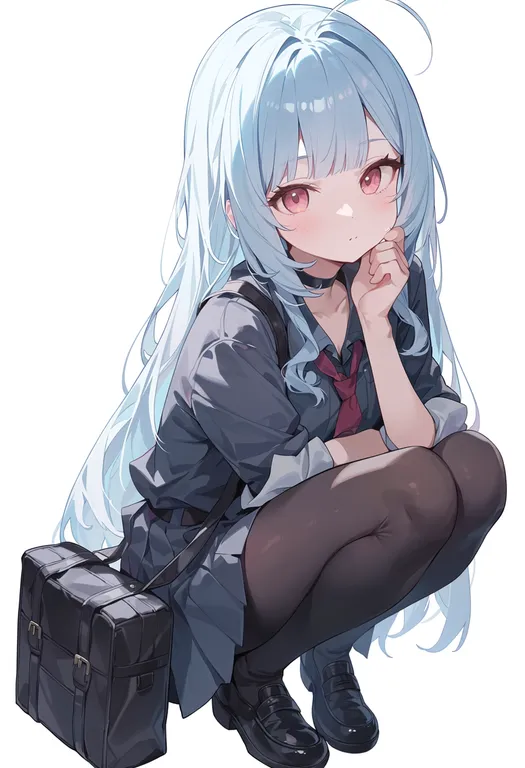 masterpiece, best quality, score_7, safe, akai ito, solo, simple background — by k3scat, made with ComfyUI