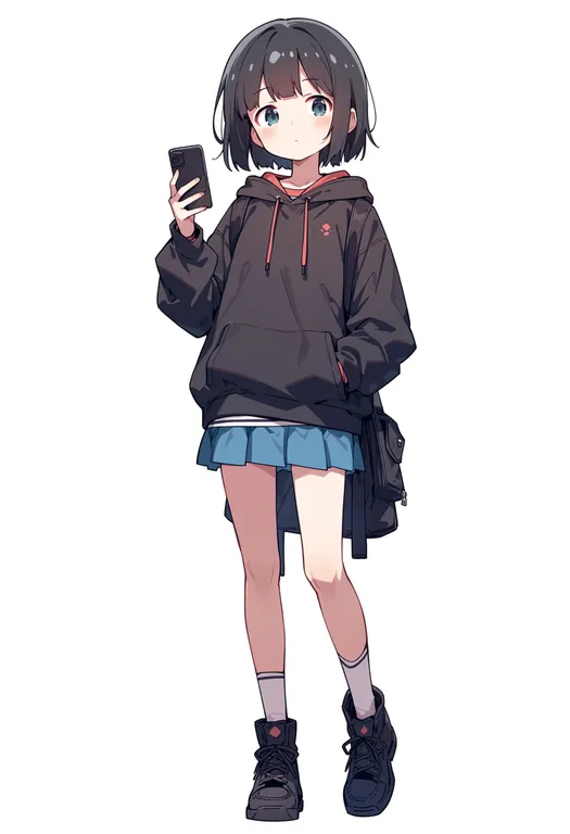 masterpiece, best quality, score_7, safe, kin-iro mosaic, solo, simple background — by k3scat, made with ComfyUI