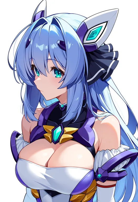 masterpiece, best quality, score_7, safe, exs-tia, solo, upper body, simple background — by k3scat, made with ComfyUI