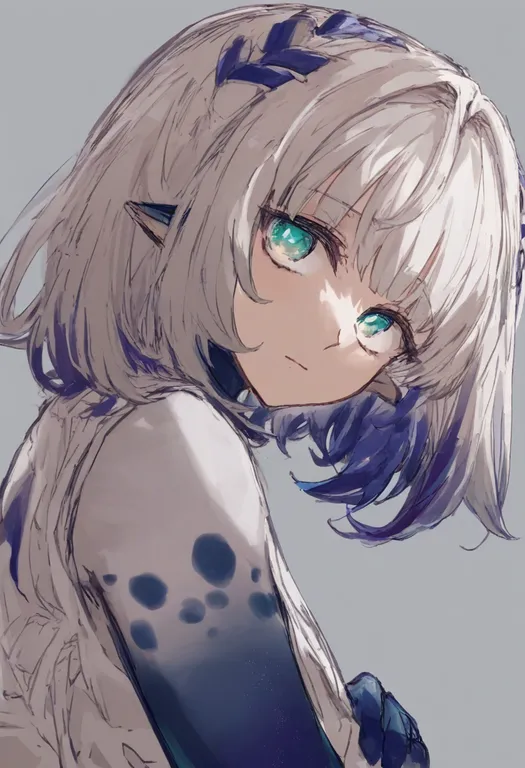 masterpiece, best quality, general, gradient skin, 1girl, solo, simple background — by k3scat, made with ComfyUI