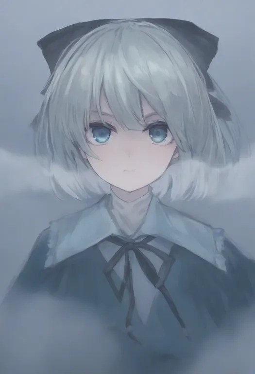 masterpiece, best quality, general, fog, 1girl, solo, simple background — by k3scat, made with ComfyUI