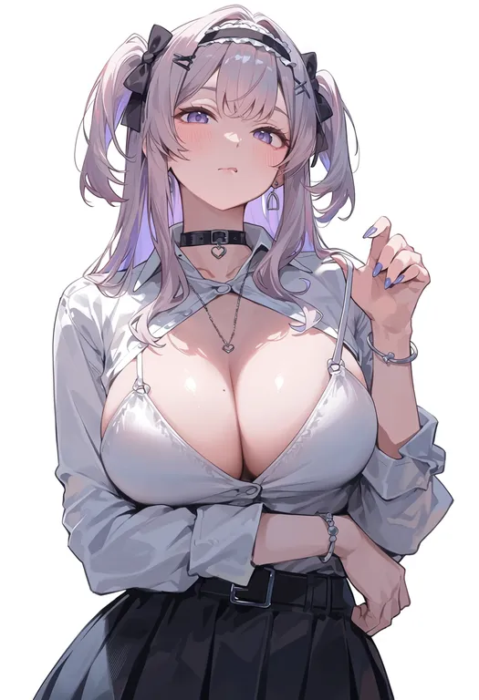 masterpiece, best quality, score_7, safe, hikami meruru, solo, upper body, simple background — by k3scat, made with ComfyUI