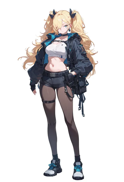 masterpiece, best quality, score_7, safe, vanguard princess, solo, simple background — by k3scat, made with ComfyUI