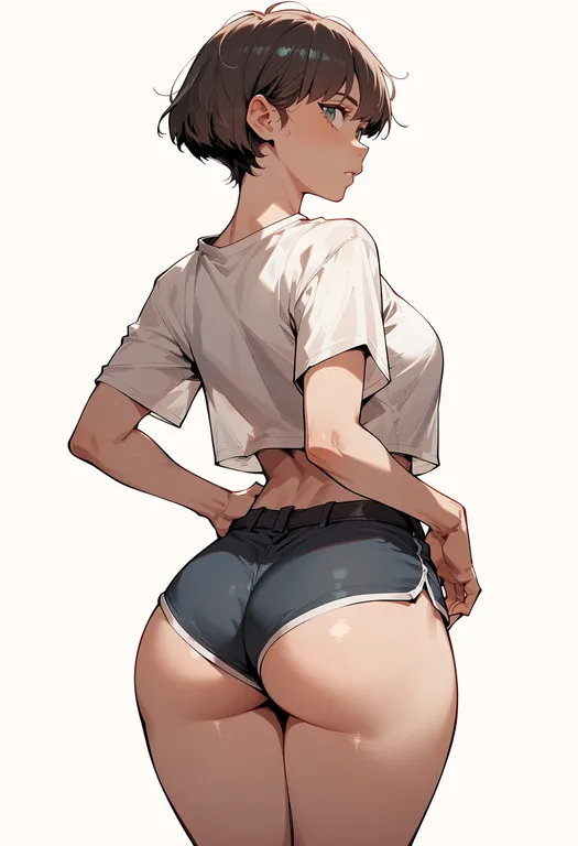 masterpiece, best quality, score_7, safe, akira (manga), solo, simple background — by k3scat, made with ComfyUI