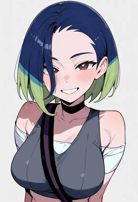 masterpiece, best quality, score_7, safe, perrin (pokemon), pokemon, solo, upper body, simple background — by k3scat, made with ComfyUI