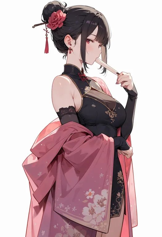 masterpiece, best quality, score_7, safe, east asian, 1girl, solo, simple background — by k3scat, made with ComfyUI