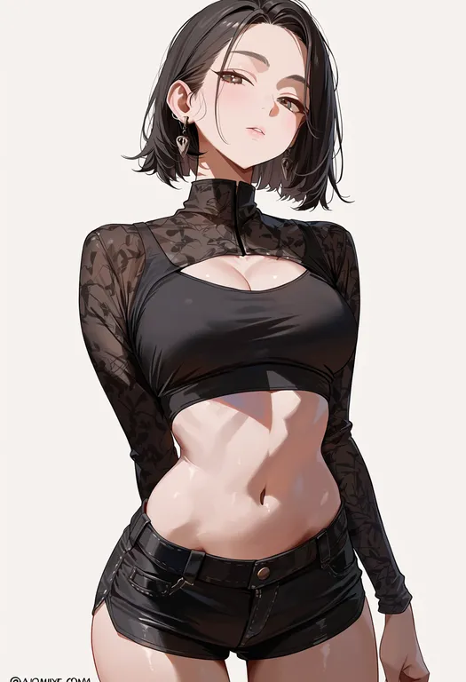 masterpiece, best quality, score_7, safe, animedia, solo, simple background — by k3scat, made with ComfyUI