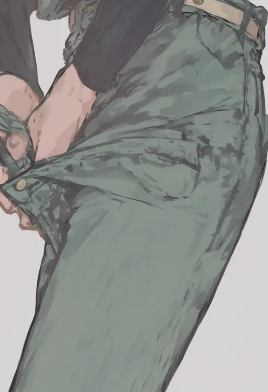masterpiece, best quality, general, pants pull, 1girl, solo, simple background — by k3scat, made with ComfyUI