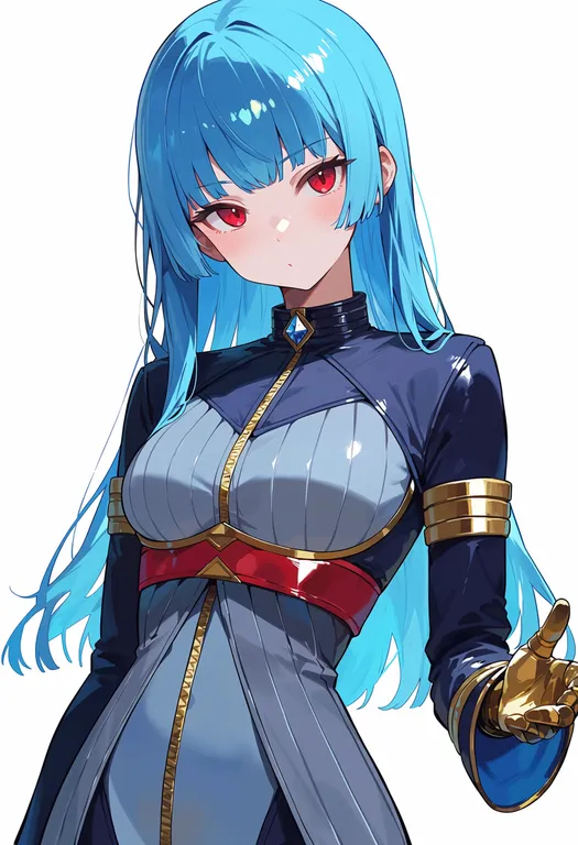 masterpiece, best quality, score_7, safe, kula diamond, solo, upper body, simple background — by k3scat, made with ComfyUI