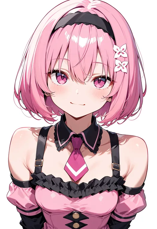 masterpiece, best quality, score_7, safe, momo velia deviluke, solo, upper body, simple background — by k3scat, made with ComfyUI
