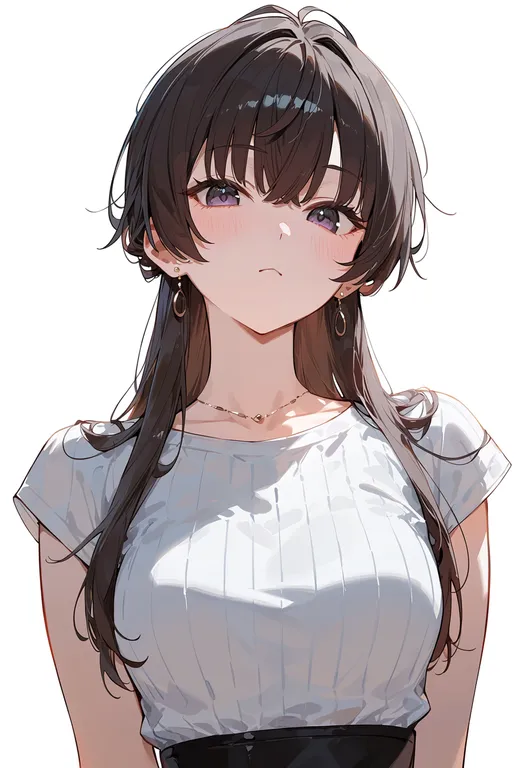 masterpiece, best quality, score_7, safe, suou yuki, solo, upper body, simple background — by k3scat, made with ComfyUI