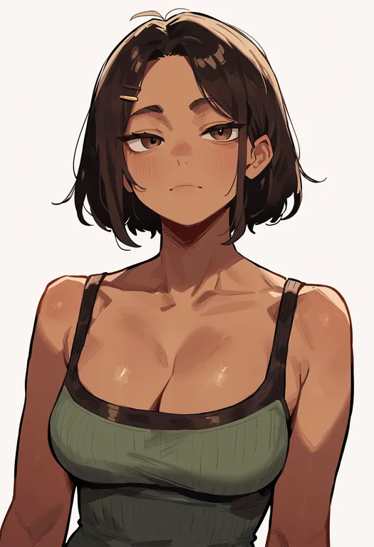 masterpiece, best quality, score_7, safe, sandwich cookie, 1girl, solo, upper body, simple background — by k3scat, made with ComfyUI