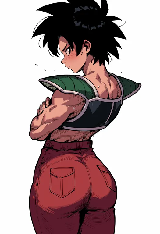 masterpiece, best quality, score_7, safe, dragon ball daima, solo, simple background — by k3scat, made with ComfyUI