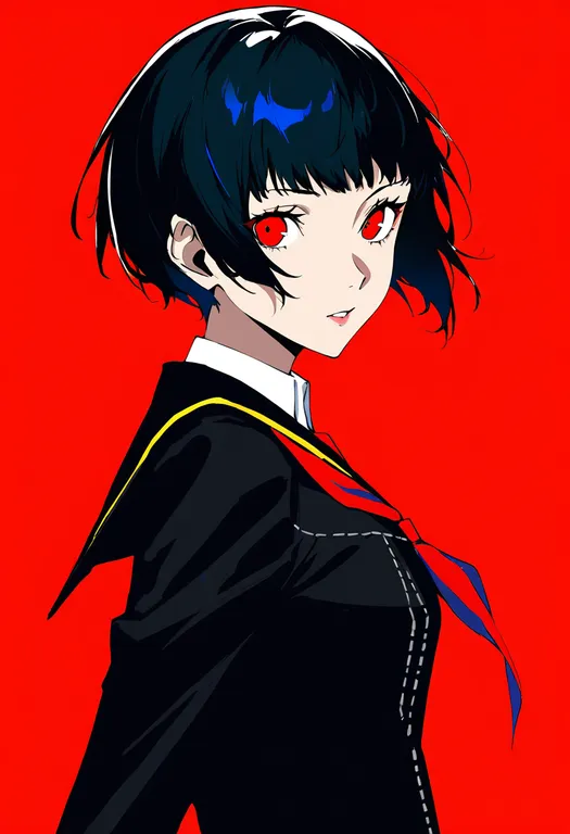 masterpiece, best quality, newest, absurdres, highres, safe, persona_4, solo, simple_background — by k3scat, made with ComfyUI