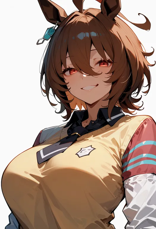 masterpiece, best quality, score_7, safe, agnes tachyon (lunatic lab) (umamusume), umamusume, solo, upper body… — by k3scat, made with ComfyUI