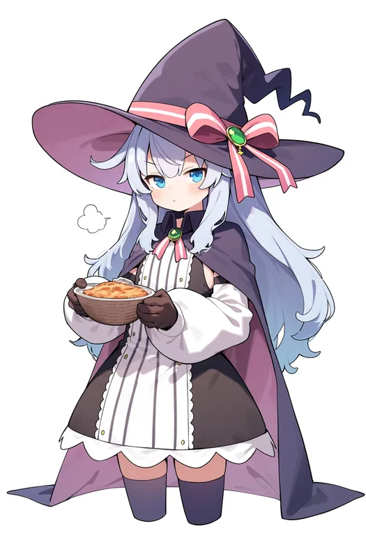 masterpiece, best quality, score_7, safe, little witch nobeta, solo, simple background — by k3scat, made with ComfyUI