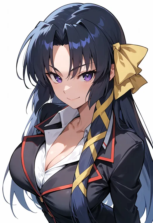 masterpiece, best quality, score_7, safe, kurugaya yuiko, solo, upper body, simple background — by k3scat, made with ComfyUI